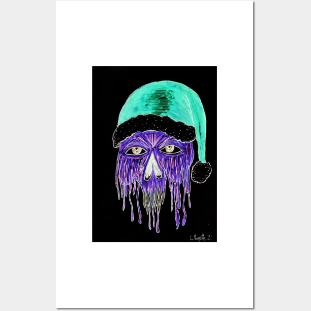 Dripping Purp Santa Wall Art by LukeMargetts